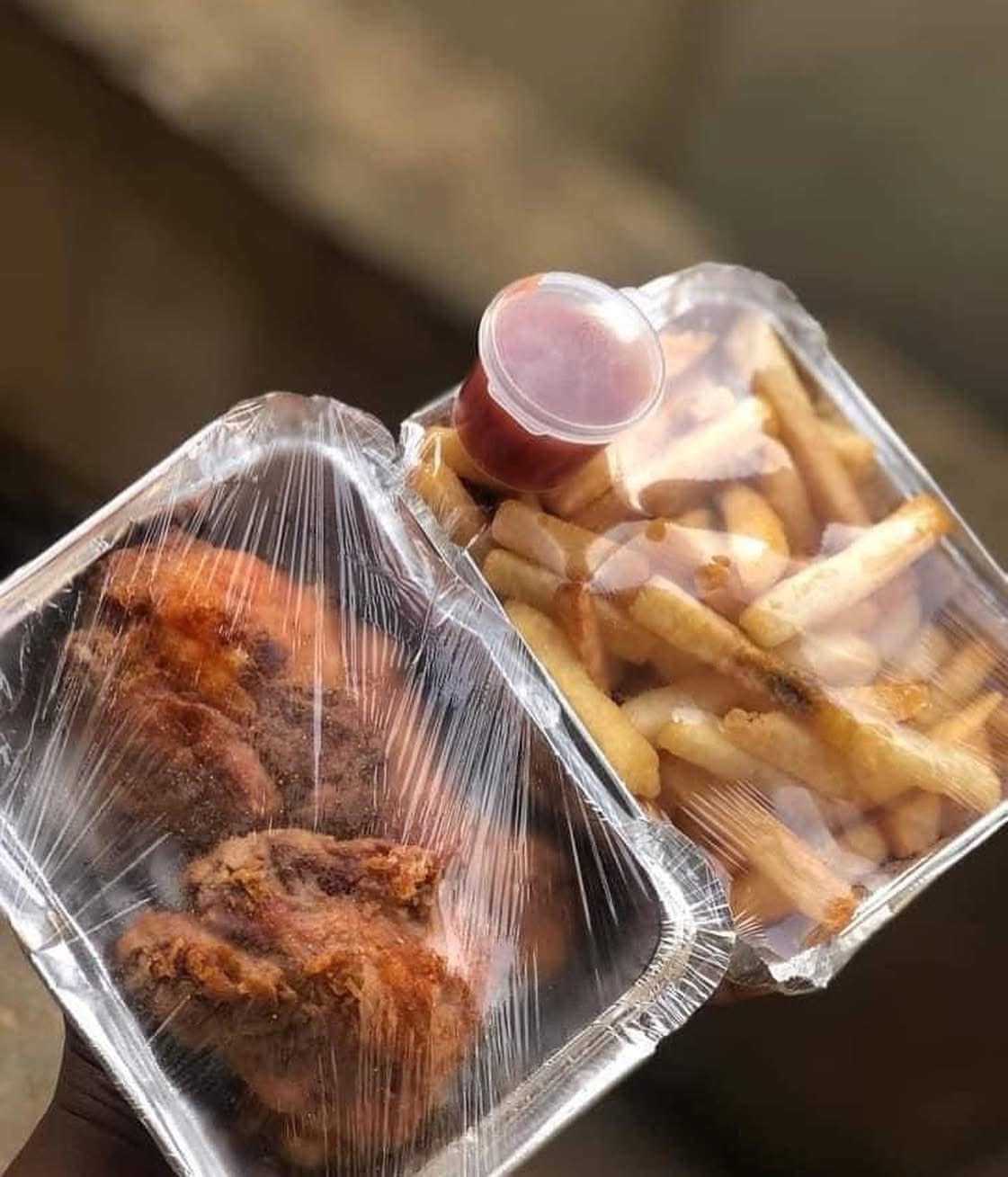 Fried chicken and chips